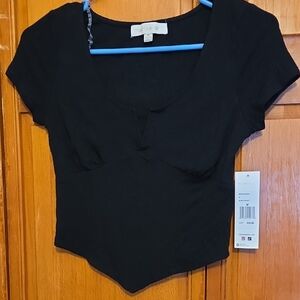 Madden Girl Black Bodysuit Top